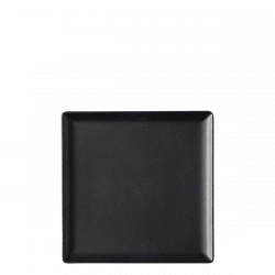 Platte eckig 17 x 17 cm - Basic black matt