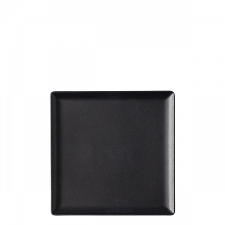 Platte eckig 17 x 17 cm - Basic black matt