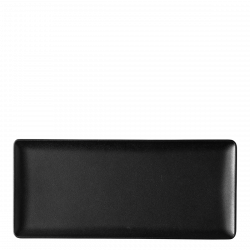 Platte rechteckig 24 x 13 cm - Basic black matt