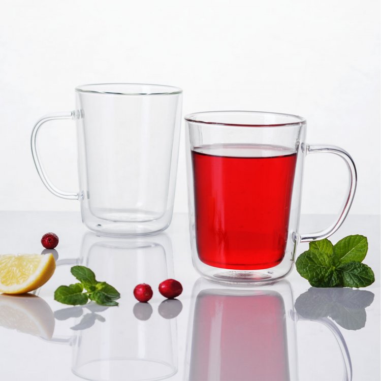 Tasse BASIC Glas Double Wall 300 ml – Set 4 tlg.